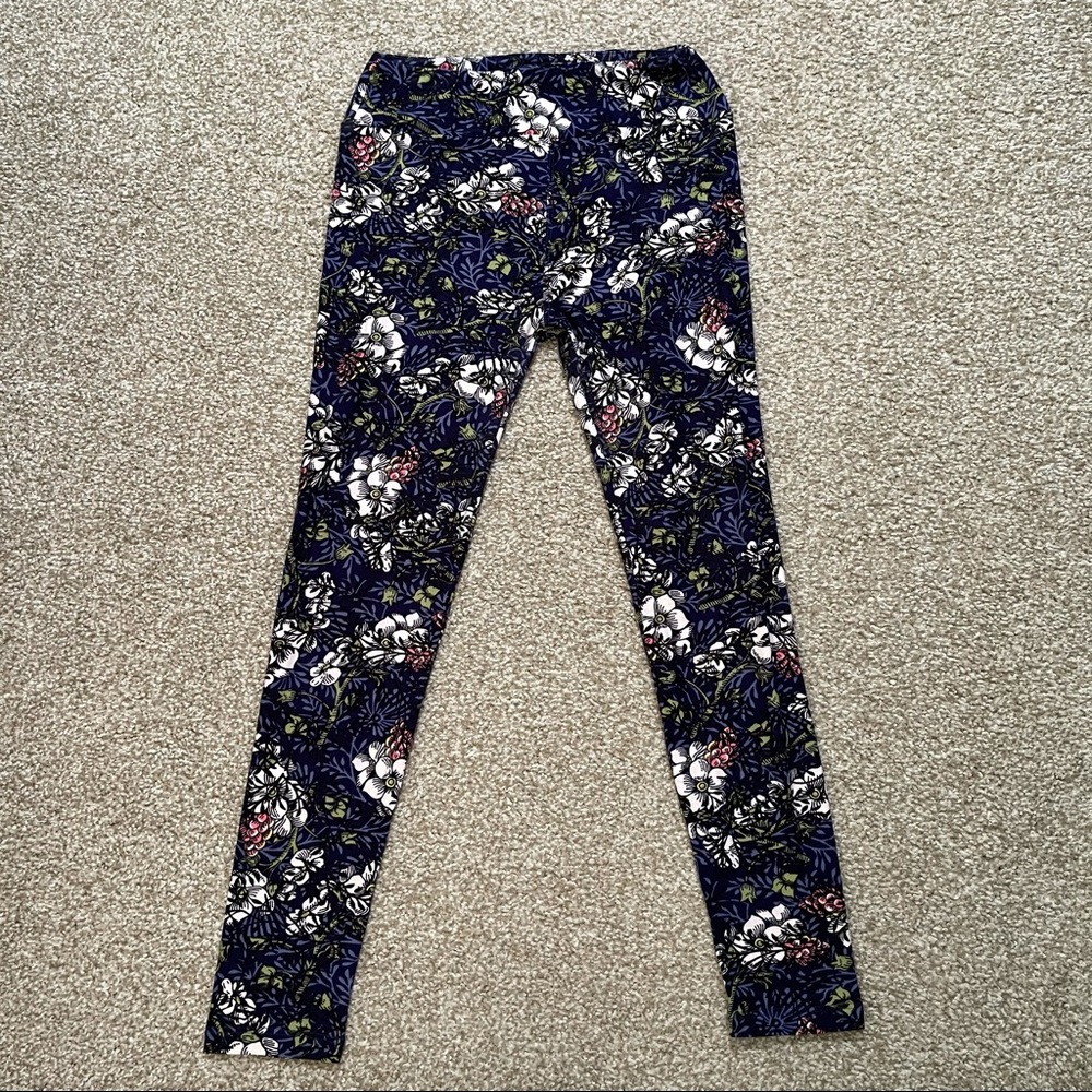LuLaRoe floral print leggings NWOT